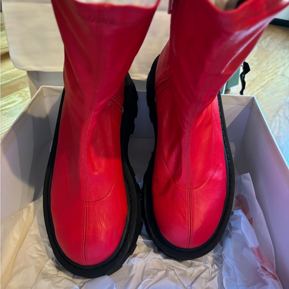 Simon Miller * new in box * vegan leather red boots*size 6 - Picture 5 of 13